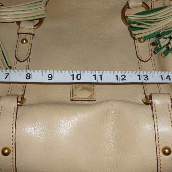 SOLD Dooney & Bourke Medium Florentine Satchel in Light Taupe - Picture 4 of 12